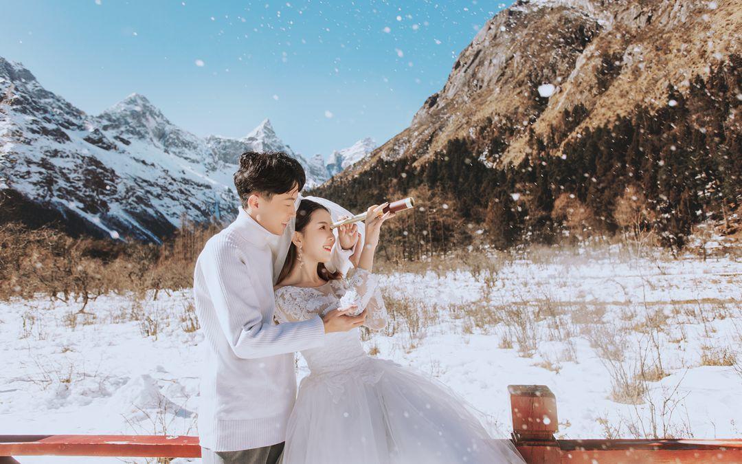 雪景婚纱照 一对一拍摄 底片全送 立减1000