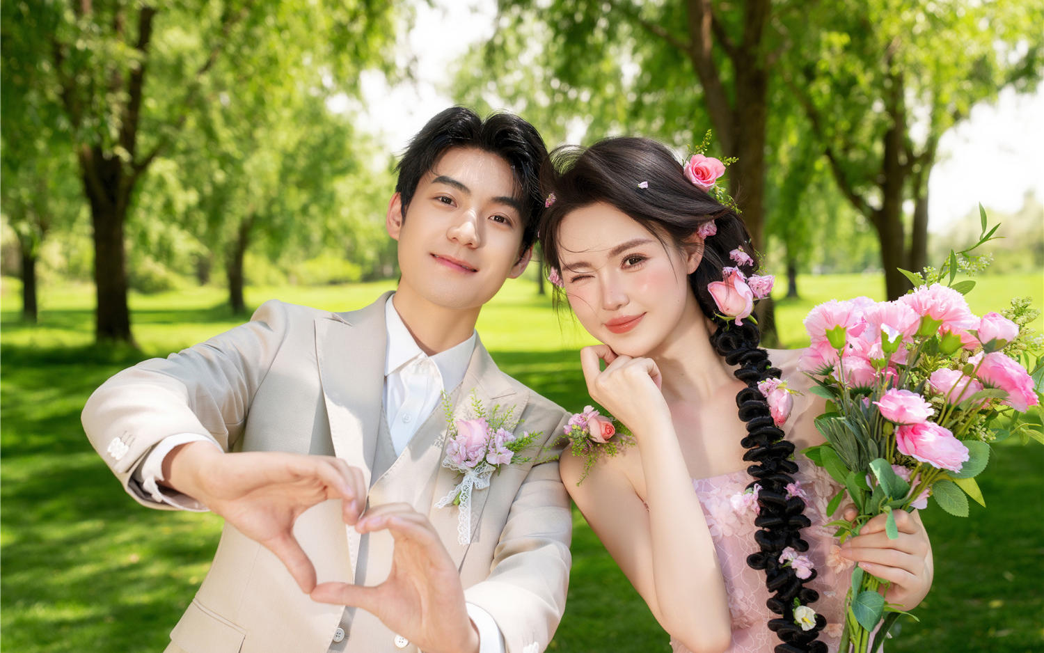 有被美到💐春夏必拍的公主风粉纱森系婚纱照