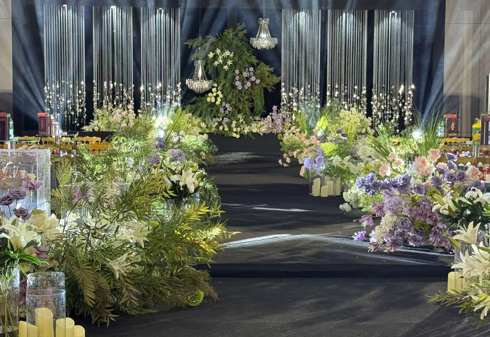 自然系水晶亮片婚礼