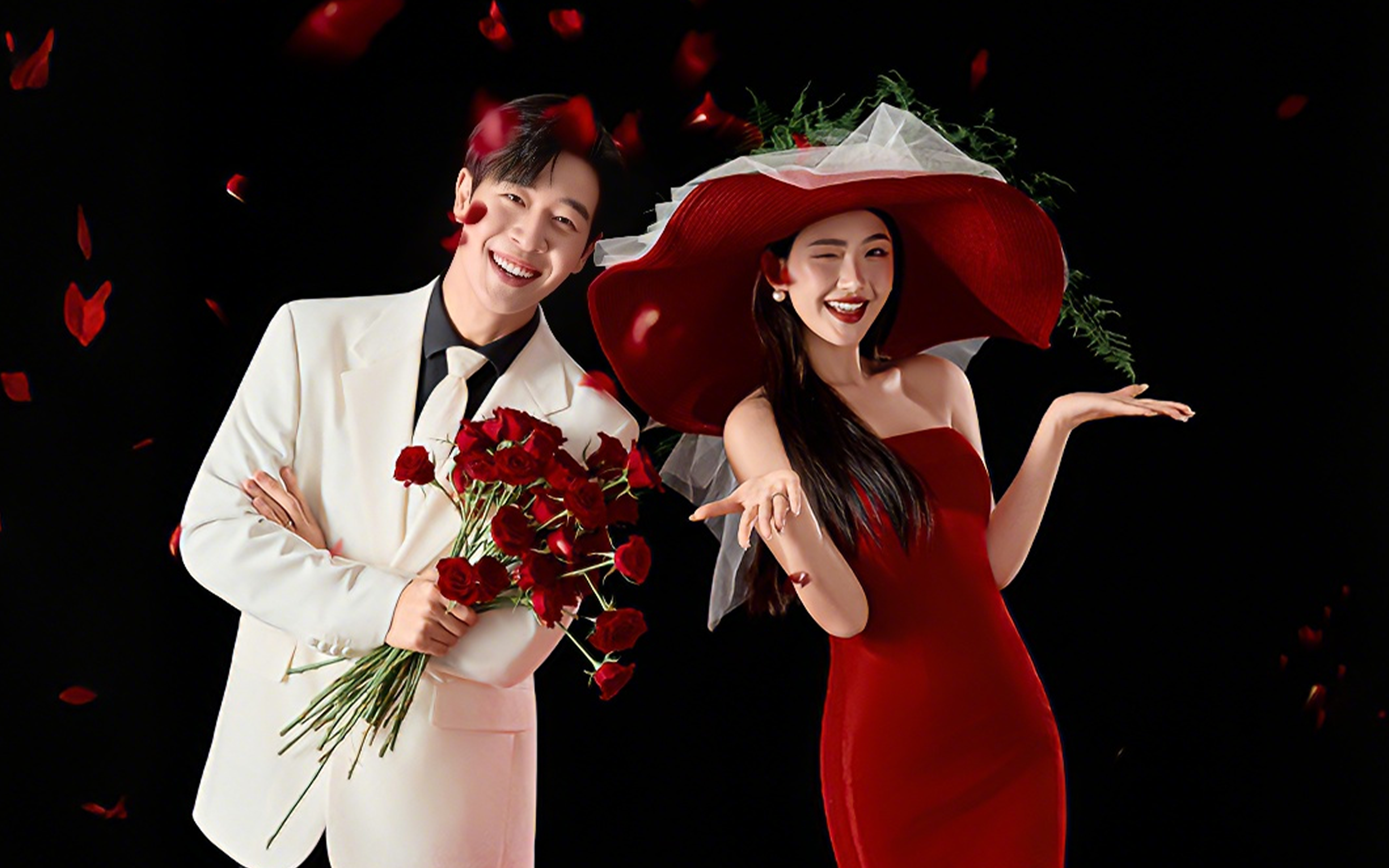 气质满分的室内婚纱照🔥红裙婚纱照太惊艳