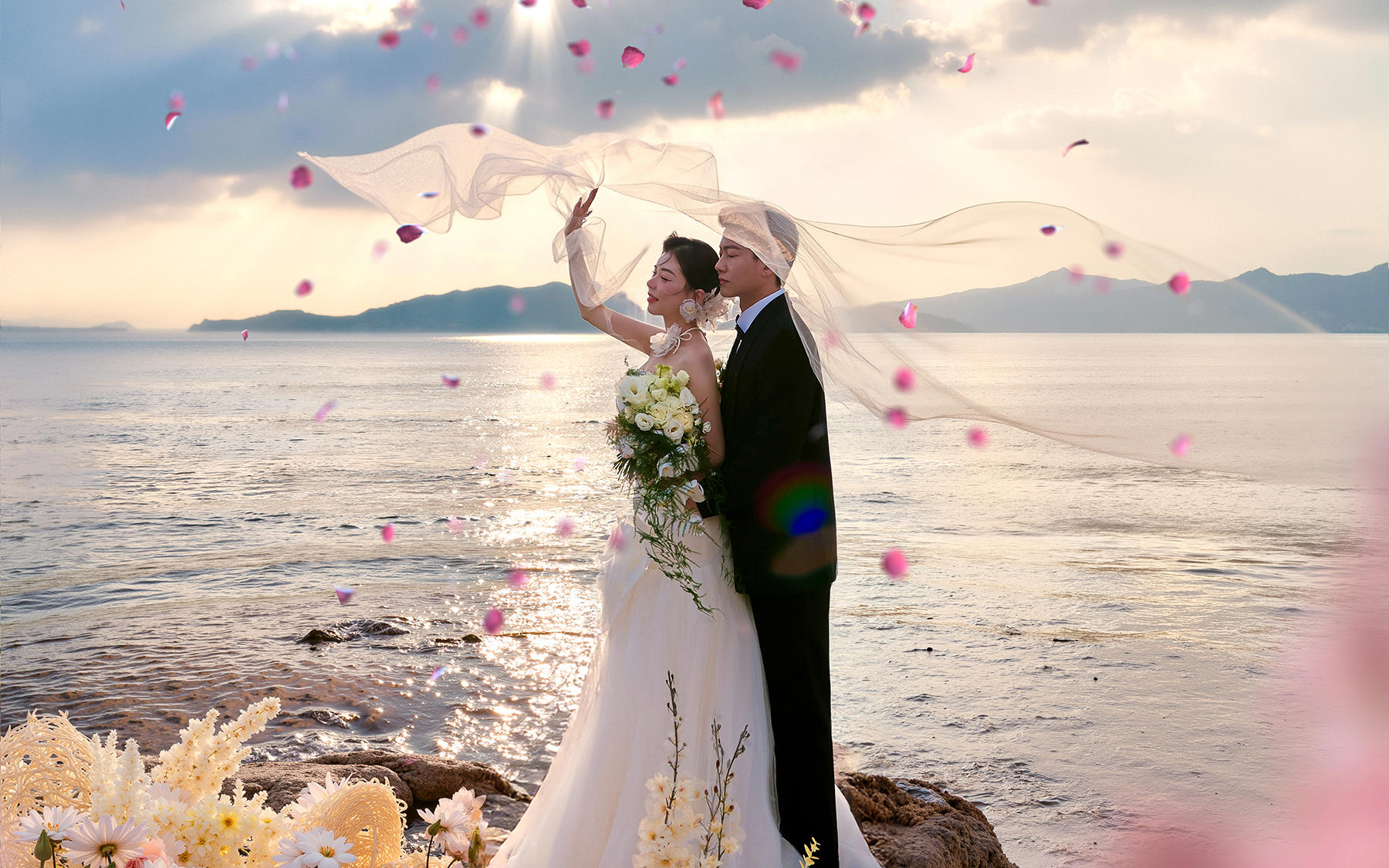 【真实客片】江景婚纱照丨付荆楚&王倩