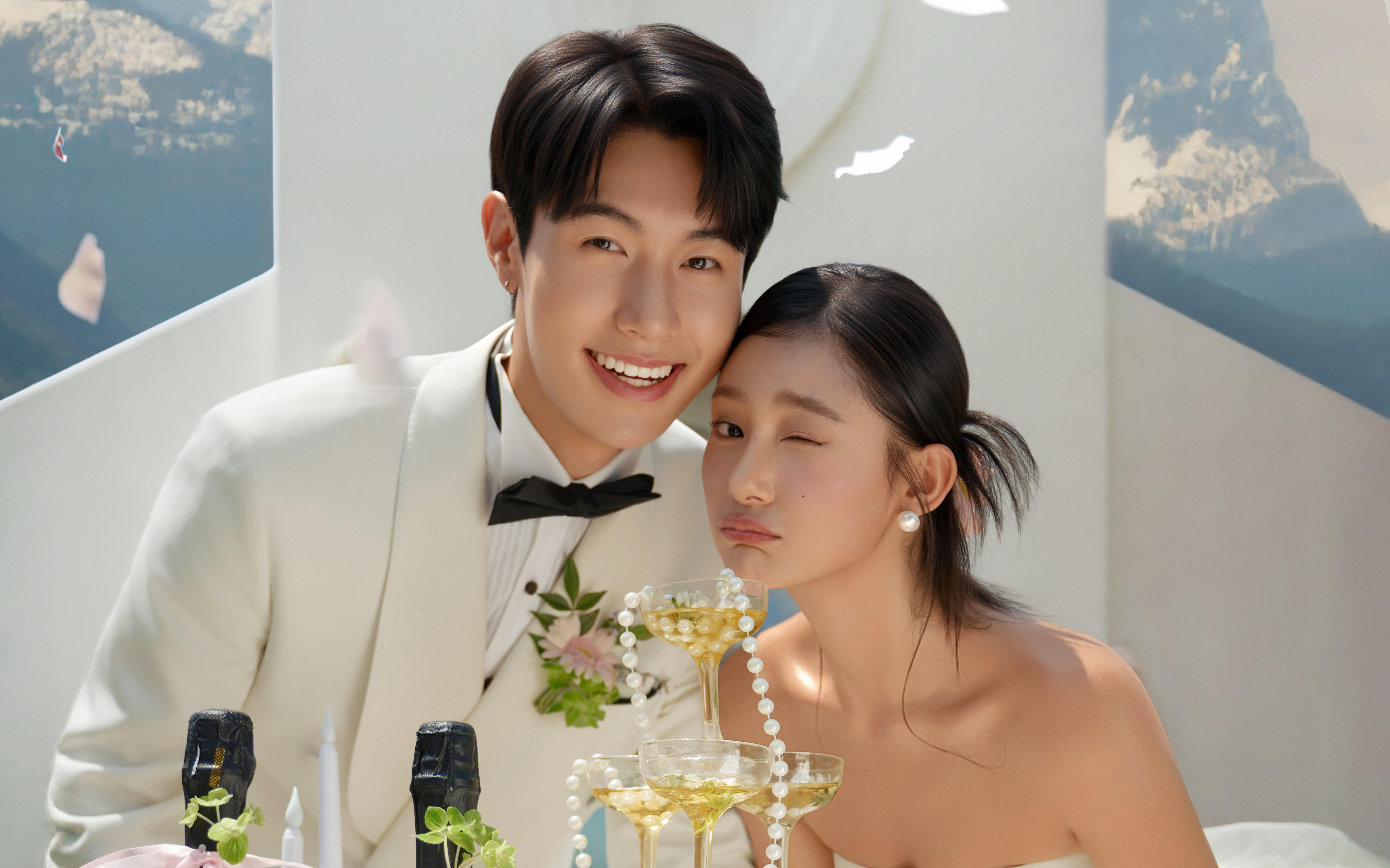 户外轻婚礼婚纱照