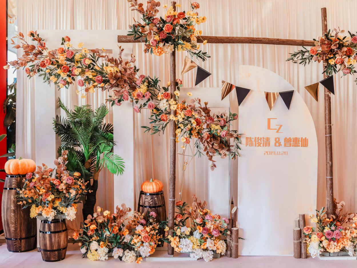 禧度婚礼/橙色婚礼纯布置