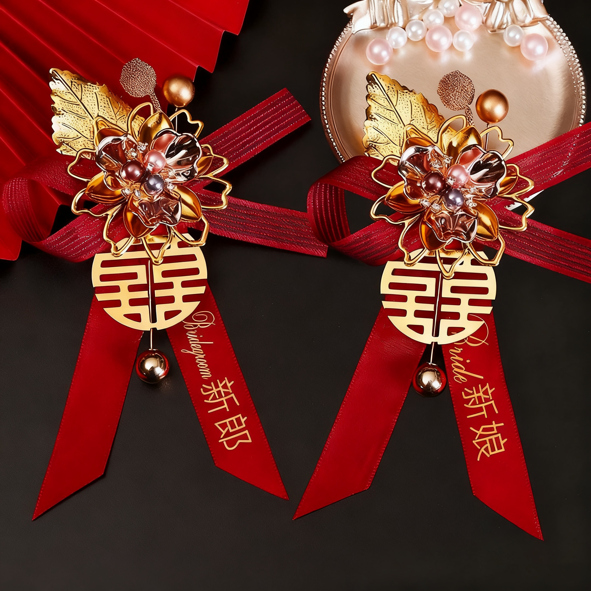 【多种称谓】结婚胸花襟花 家人全套