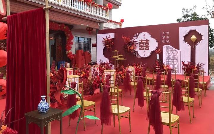 《新中式庭院婚礼｜红韵雅致户外喜宴》