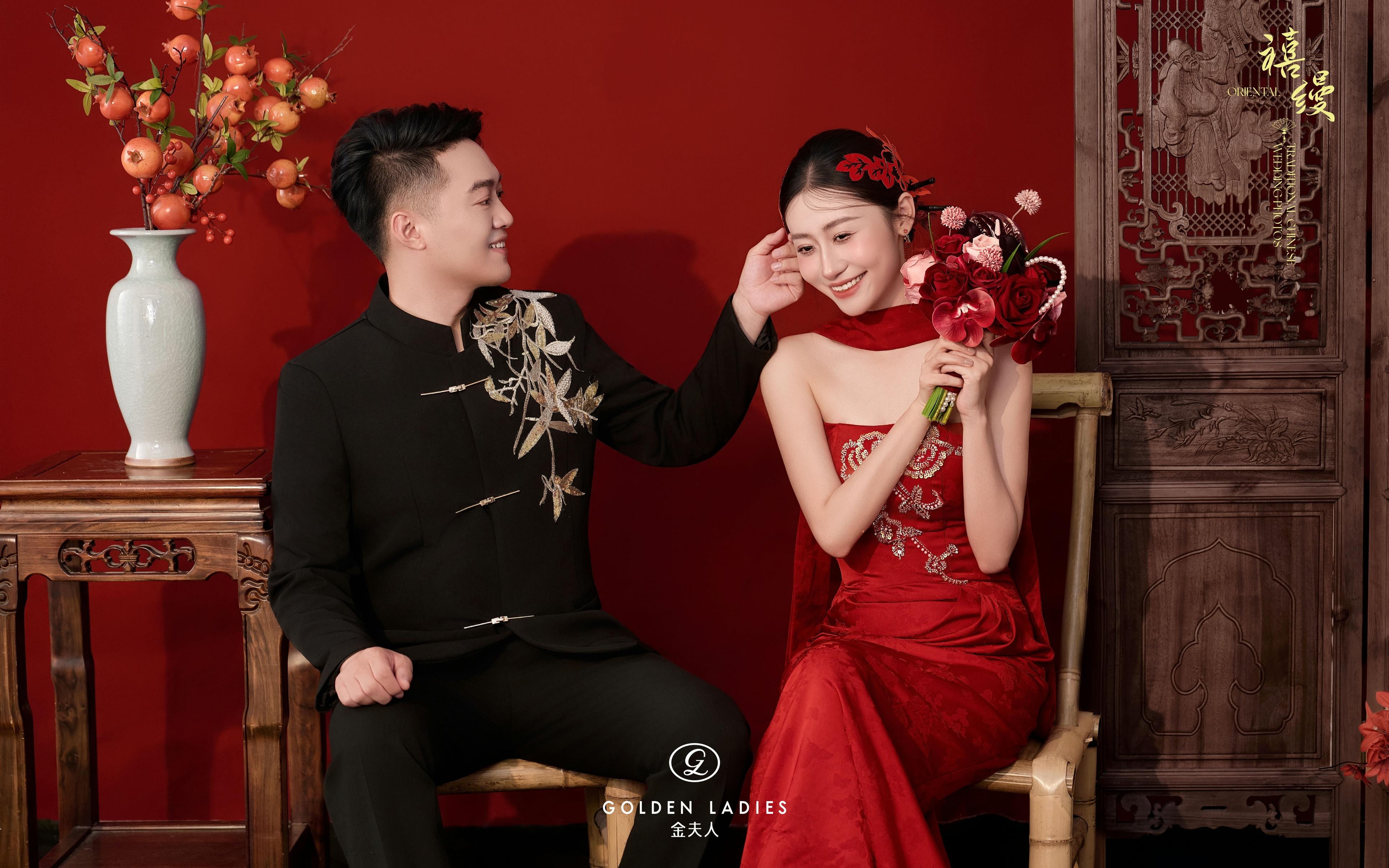 新中式喜嫁婚纱照🏮红色真的太出片啦