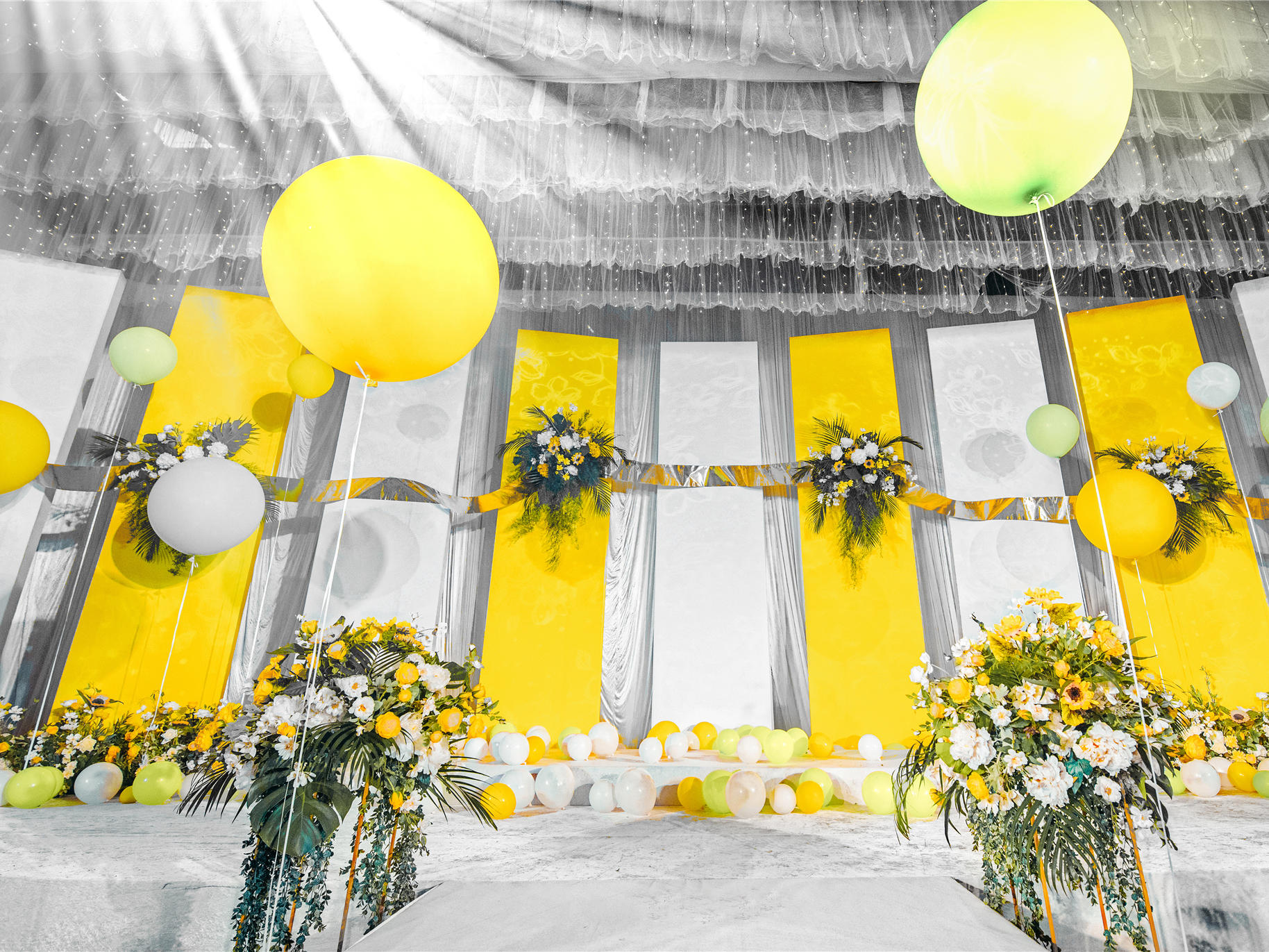 柠檬的夏日时光-柠檬黄色清新简约婚礼