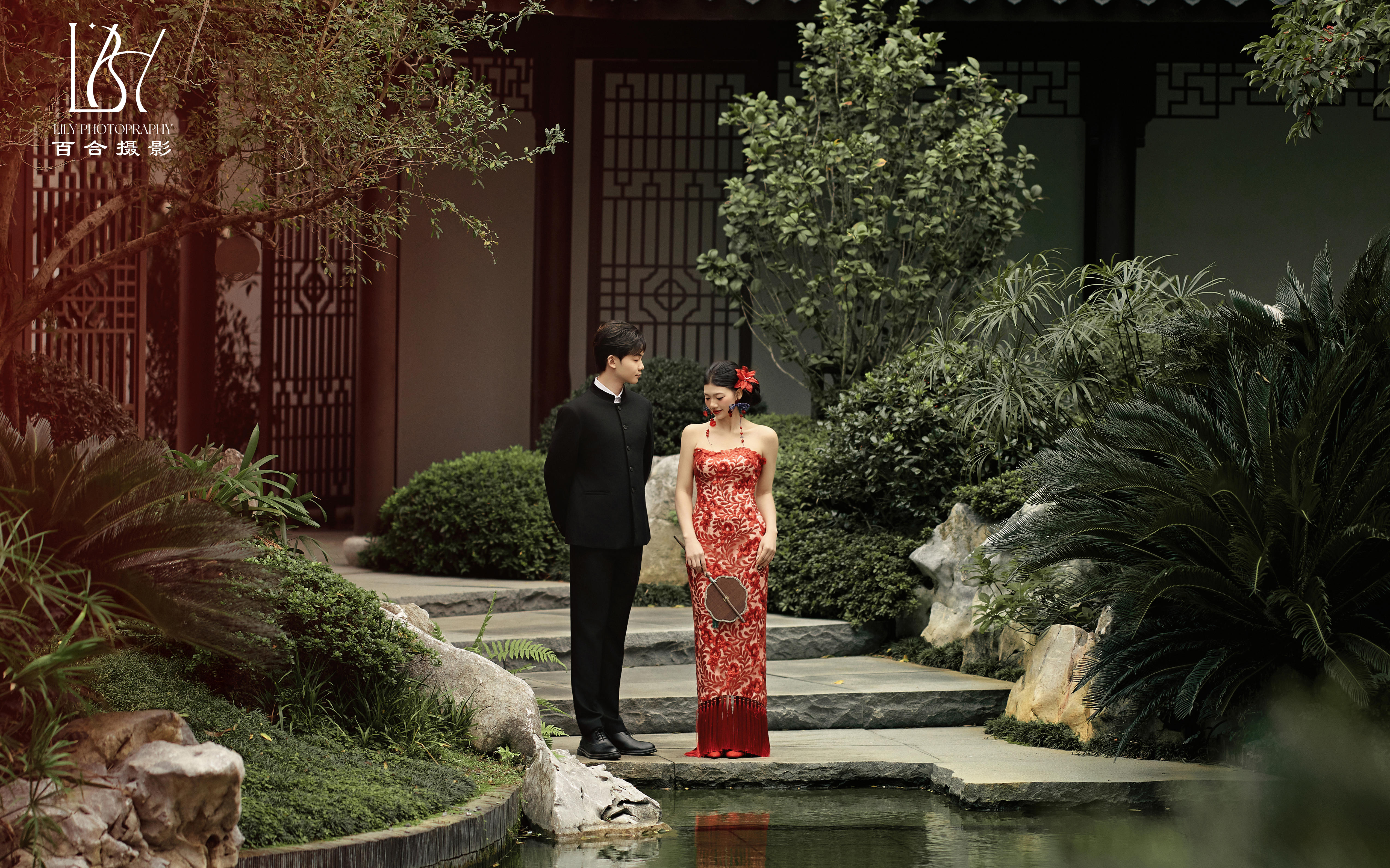 江山印新中式园林风格（红色）