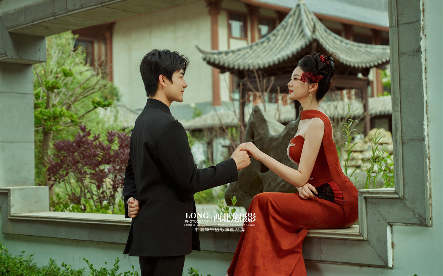 00审美觉醒❤️新中式庭院婚纱照太有韵味了~