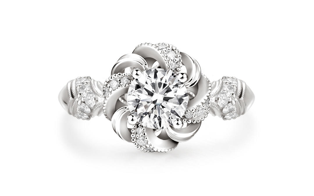 梵誓-仲夏夜喷泉 18K金铂金求婚钻戒