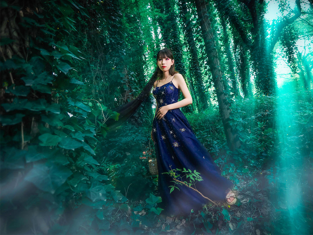 【豆苗原创设计】五彩斑斓的爱款婚纱礼服