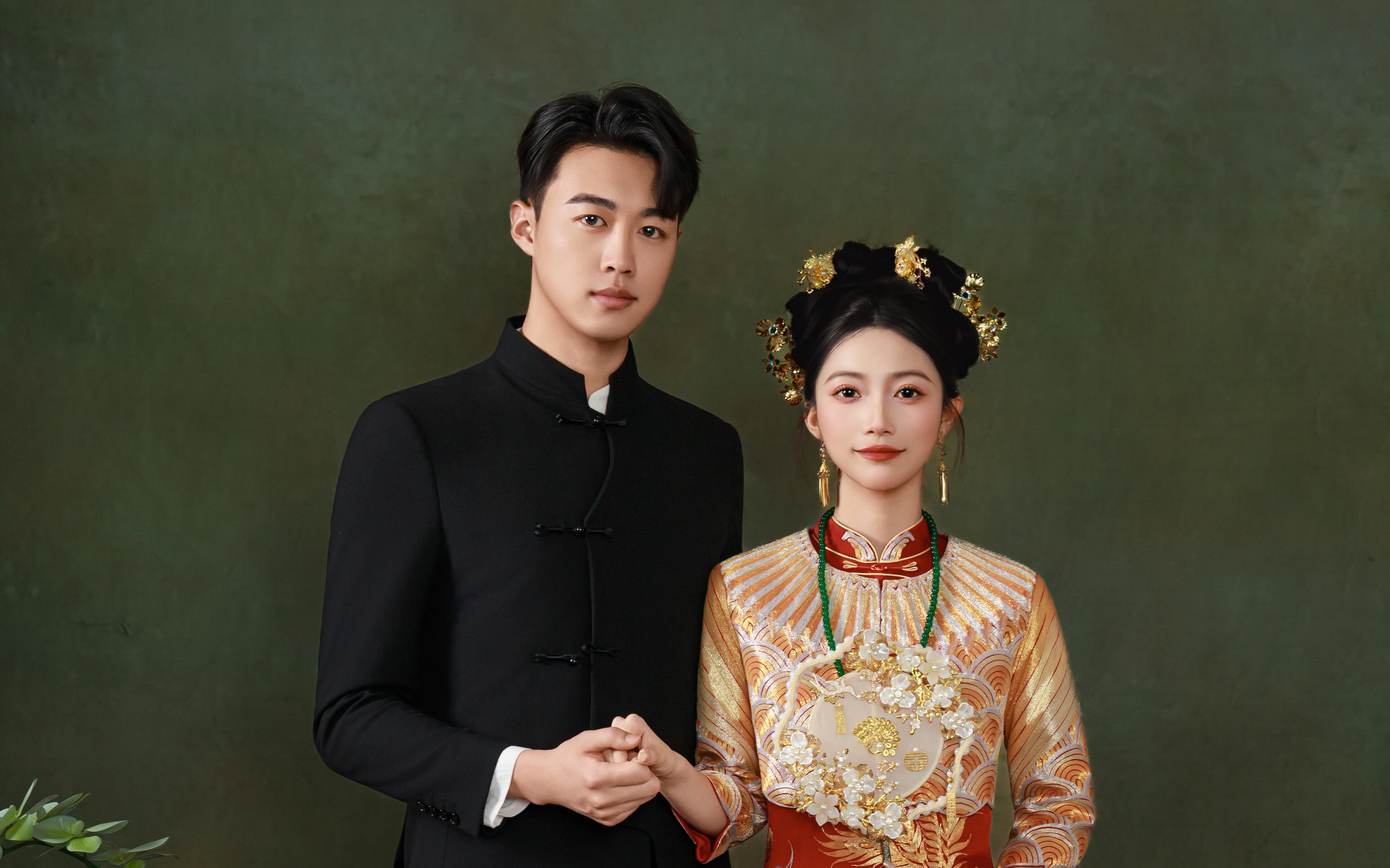 复古中式婚纱照美到心坎里的高级感