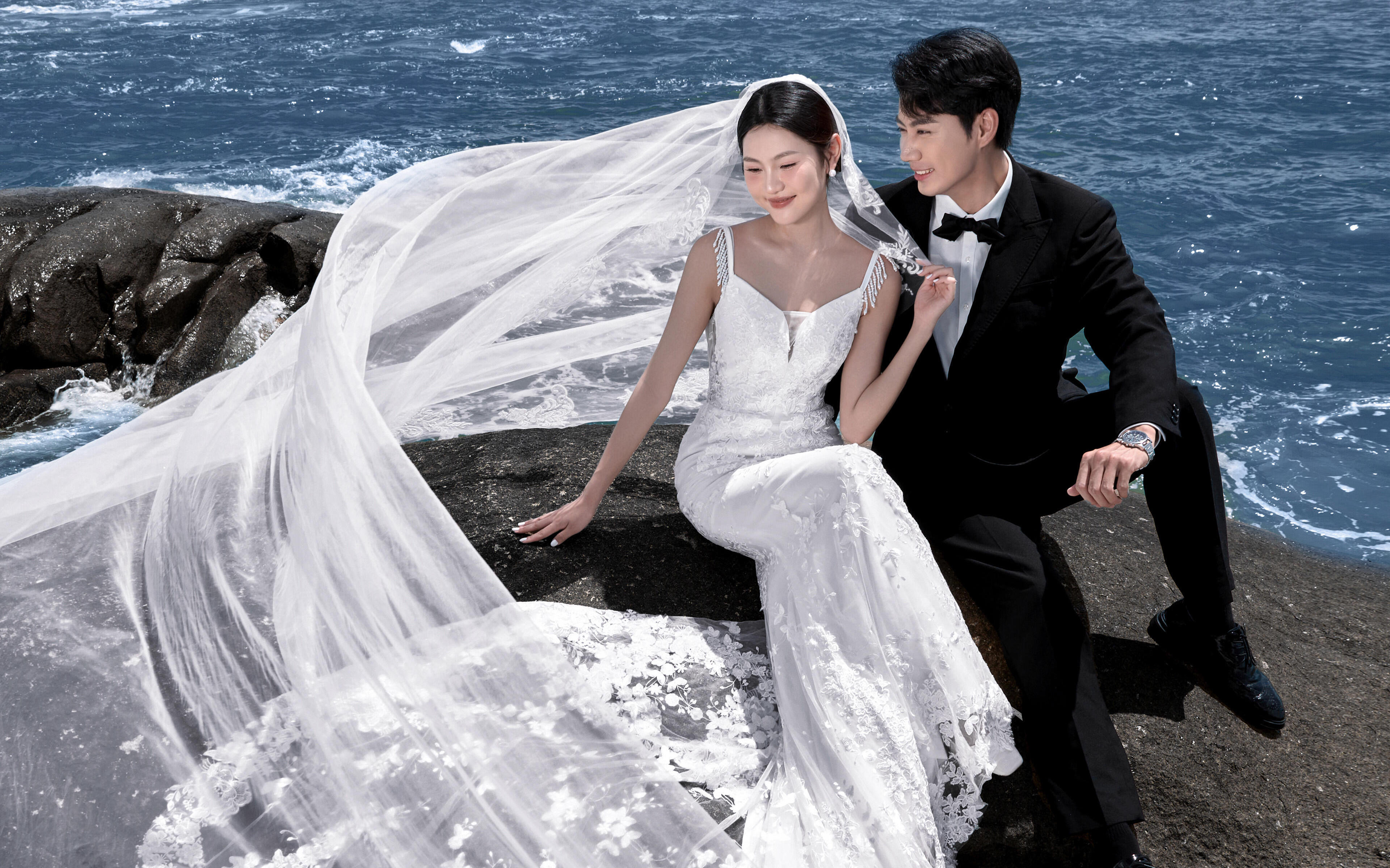 真没去国外，国内拍的海景婚纱照被人问爆啦