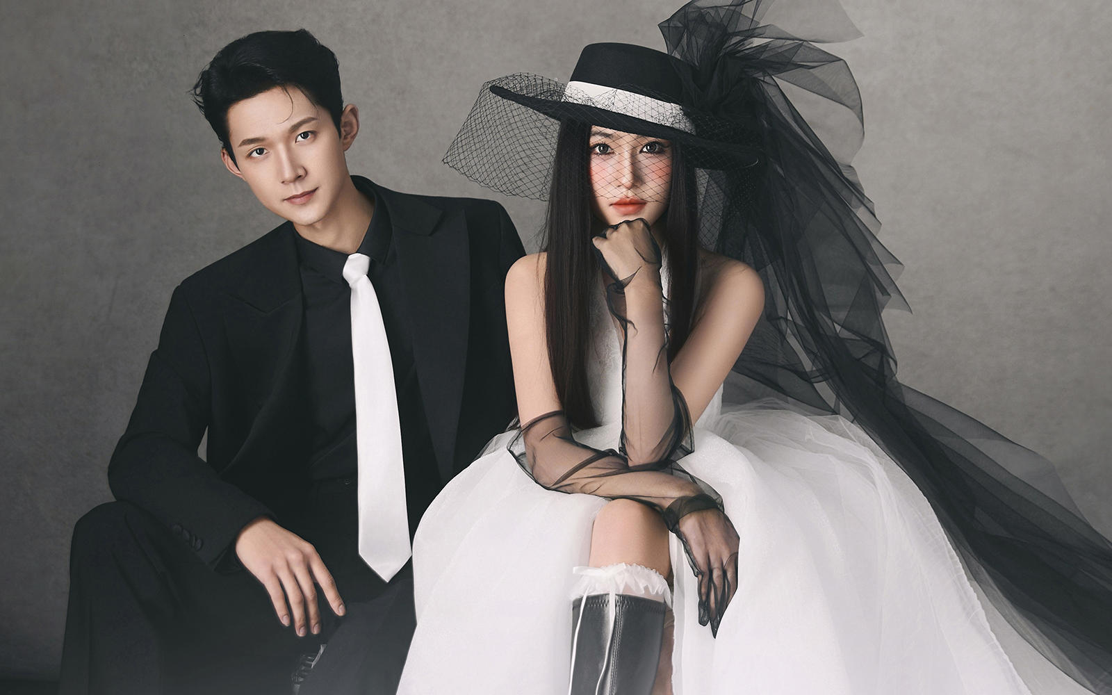 00后严选!甜酷飒法式少女婚纱照太权威了