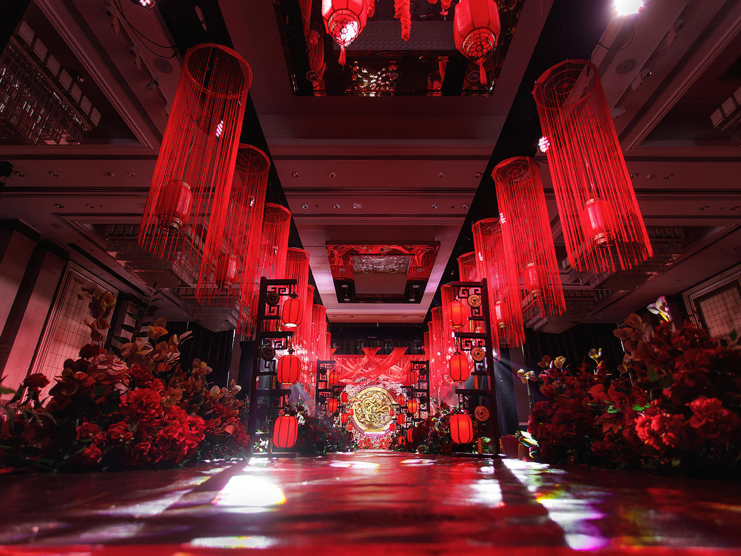 红色系中式婚礼 万豪酒店