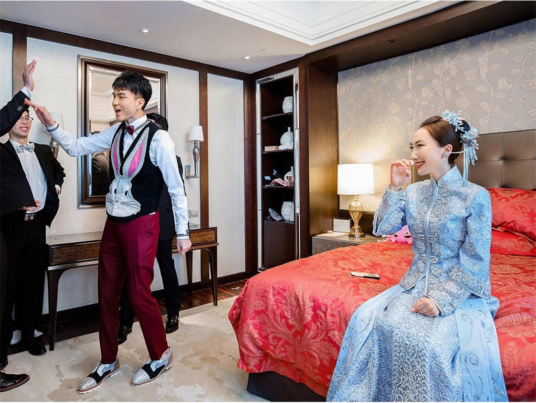 Oia Bridal | 冰蓝色高定马来褂