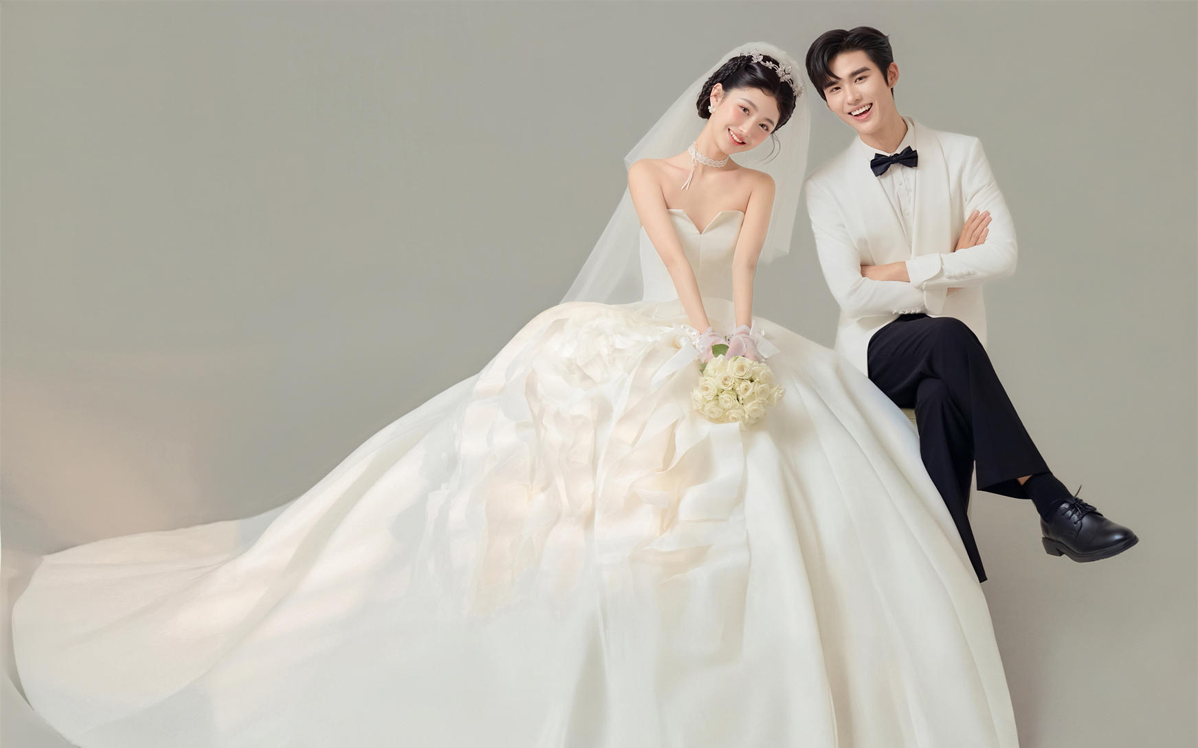 公主请拍照！甜度满分的室内主纱婚纱照也太减龄了