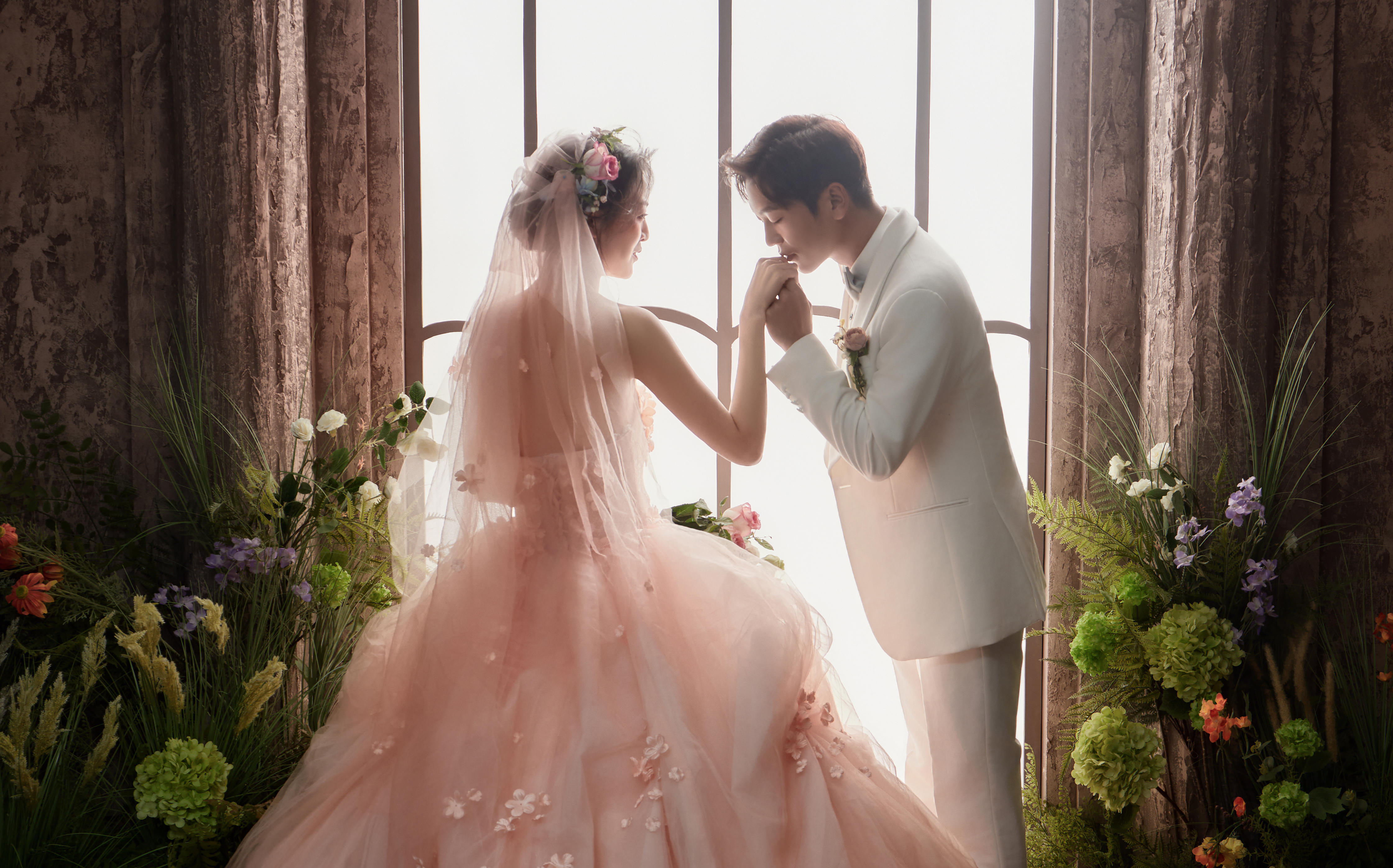 少女感油畫婚紗照上新??仙女粉花神都來拍