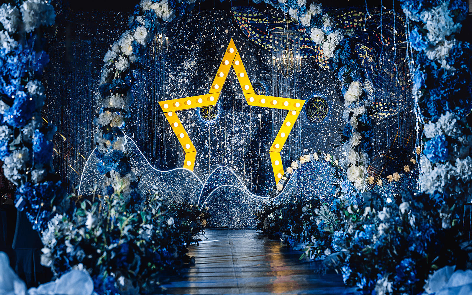 梦幻庄园婚礼工作室.蓝色星空梦幻婚礼