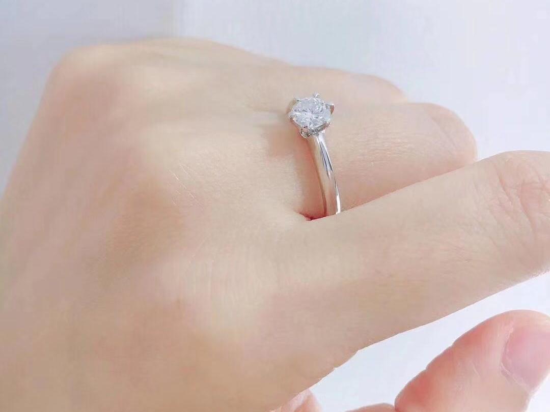 QC  求婚钻戒  私人定制 公主经典6爪
