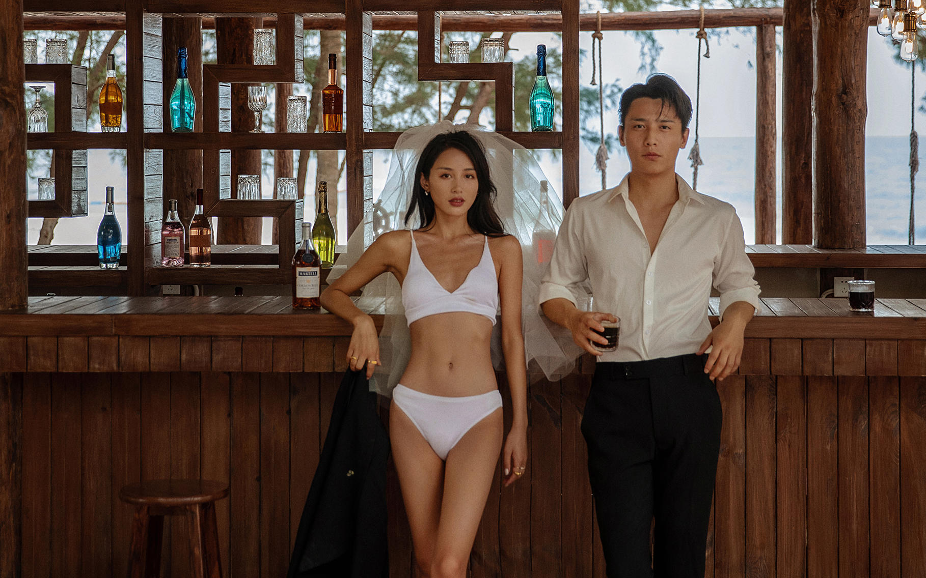 《浪漫比基尼-海景婚纱照》