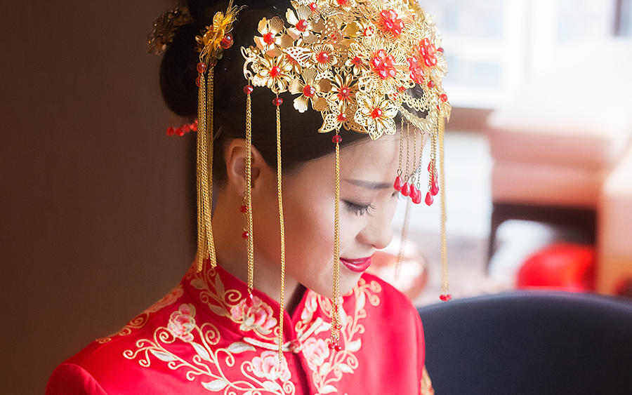 【卡弗丽婚纱礼服】纯洁的红色 秀禾服