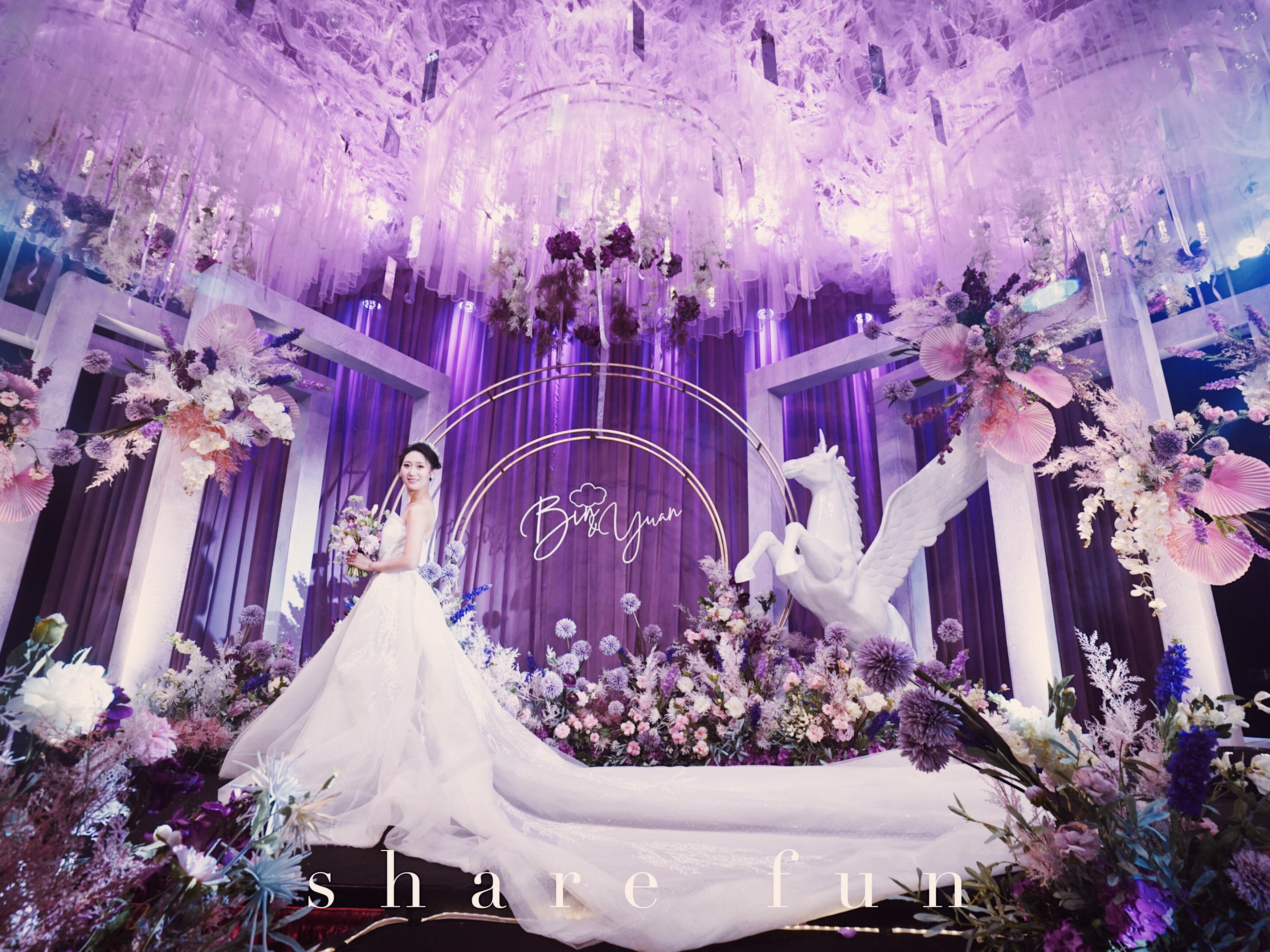 愿意为你做一场别致的气质紫色婚礼