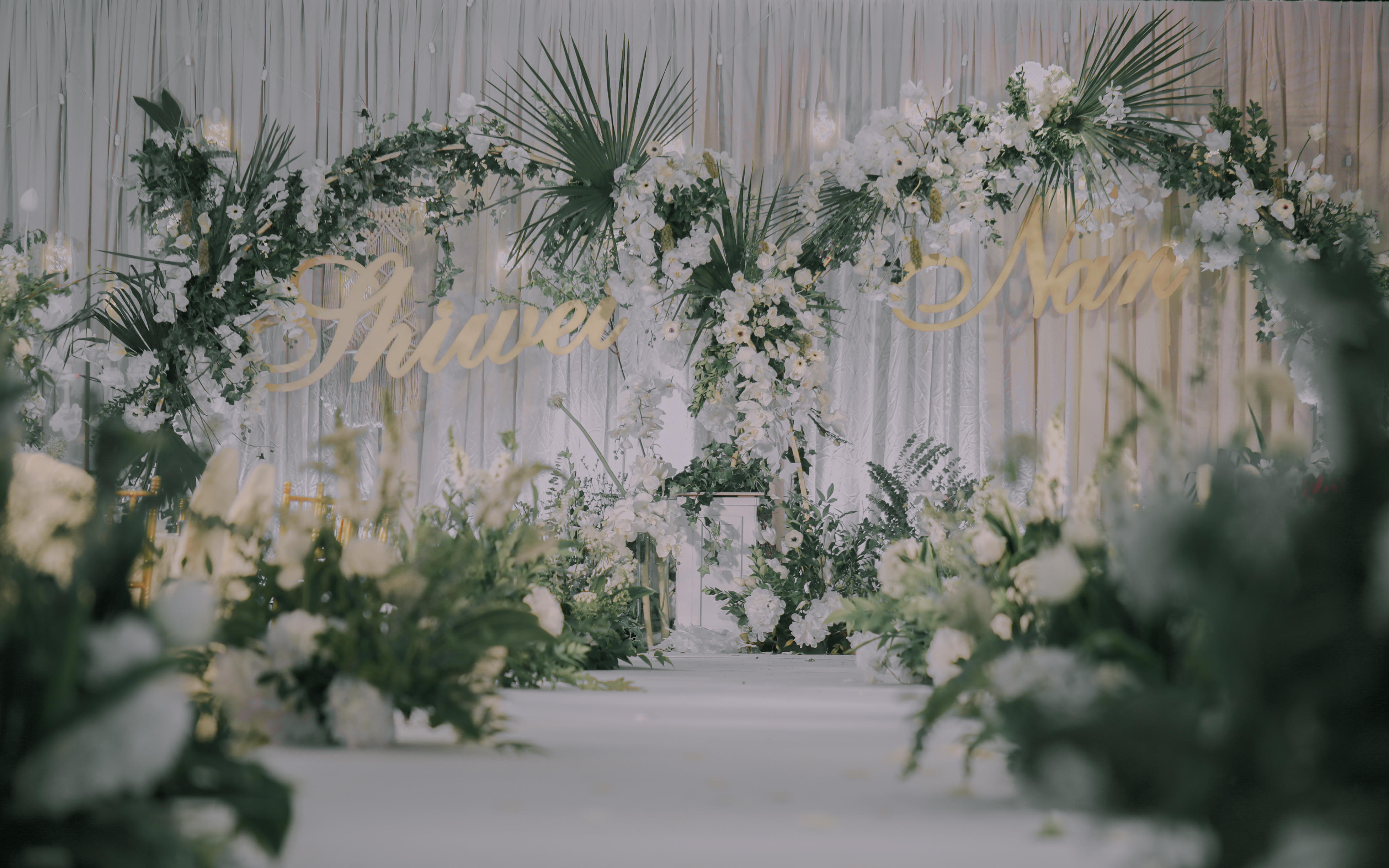 [ 和声 ]简约白绿色室内婚礼