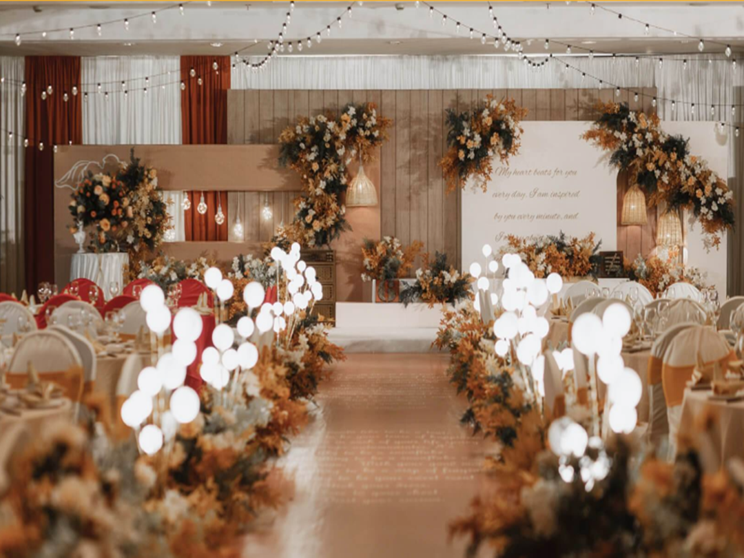 【滕州久久婚庆】2021款小场地小预算橙咖色婚礼