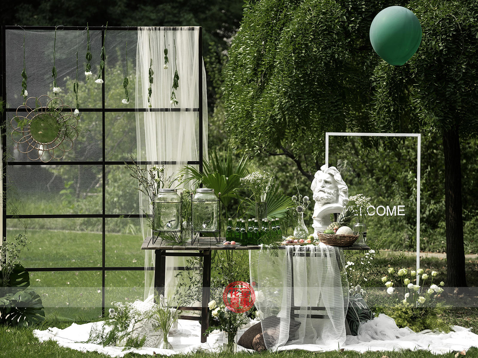 【花堂喜事】黄河迎宾馆—纯绿植的沉浸式户外婚礼