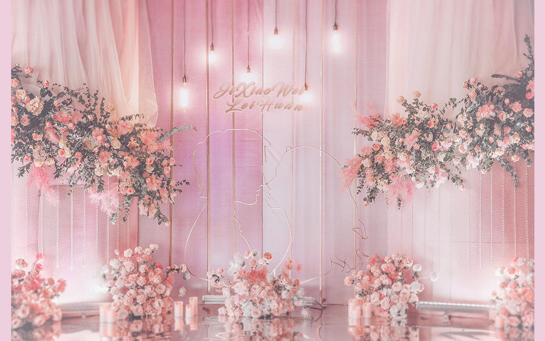 【茉莉宴会设计统筹】香缇卡 珠光粉色婚礼