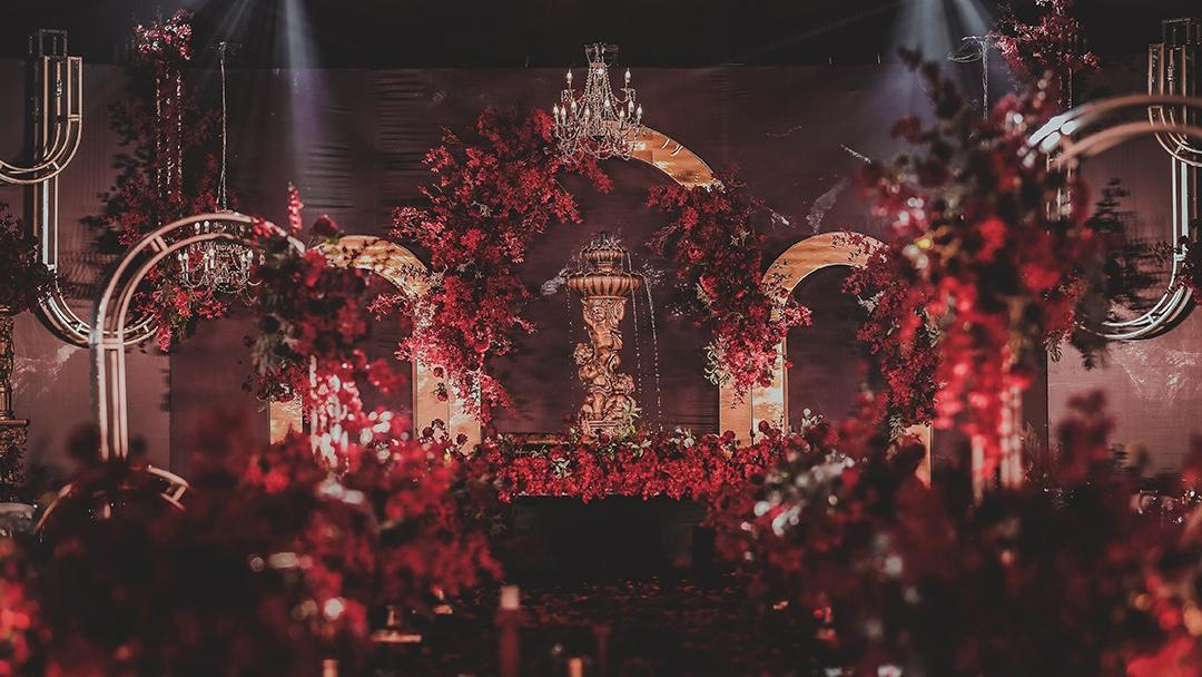 【美过效果图】超高还原度∞轻奢复古红色婚礼