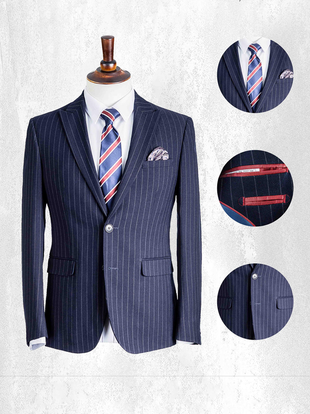 【西装定制彰显性格1980RMB 40%羊毛含量