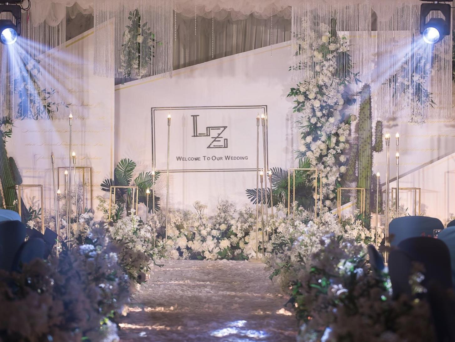 十里烂漫一切都是爱情最初的模样白色香槟色主题婚礼