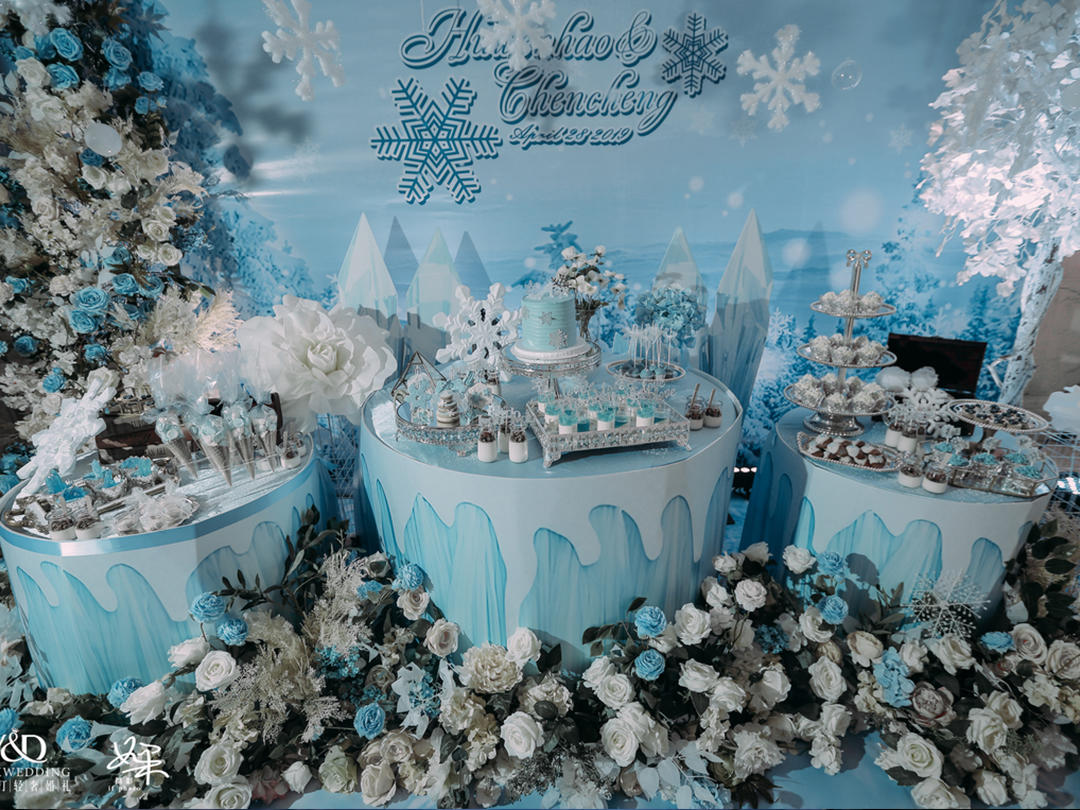 冰雪奇缘·冰雪婚礼 蓝白色系
