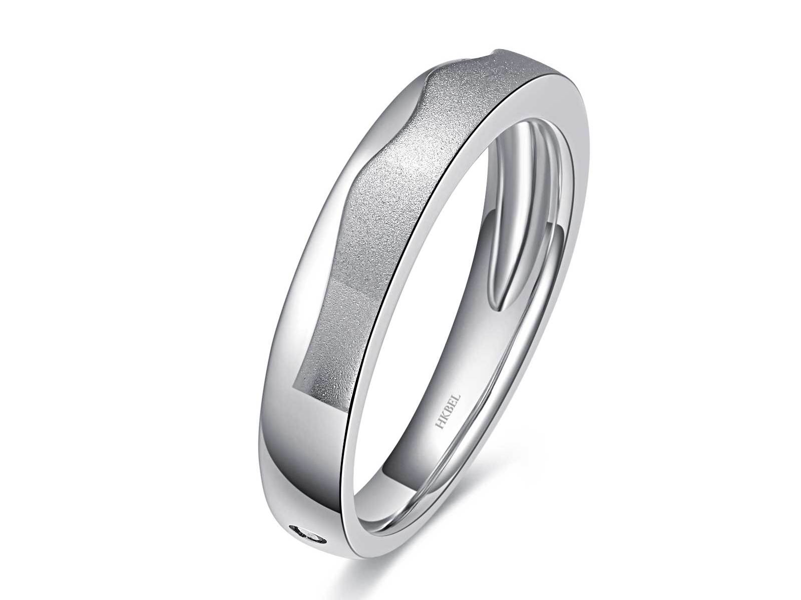 简约时尚  男士钻石戒指——深情