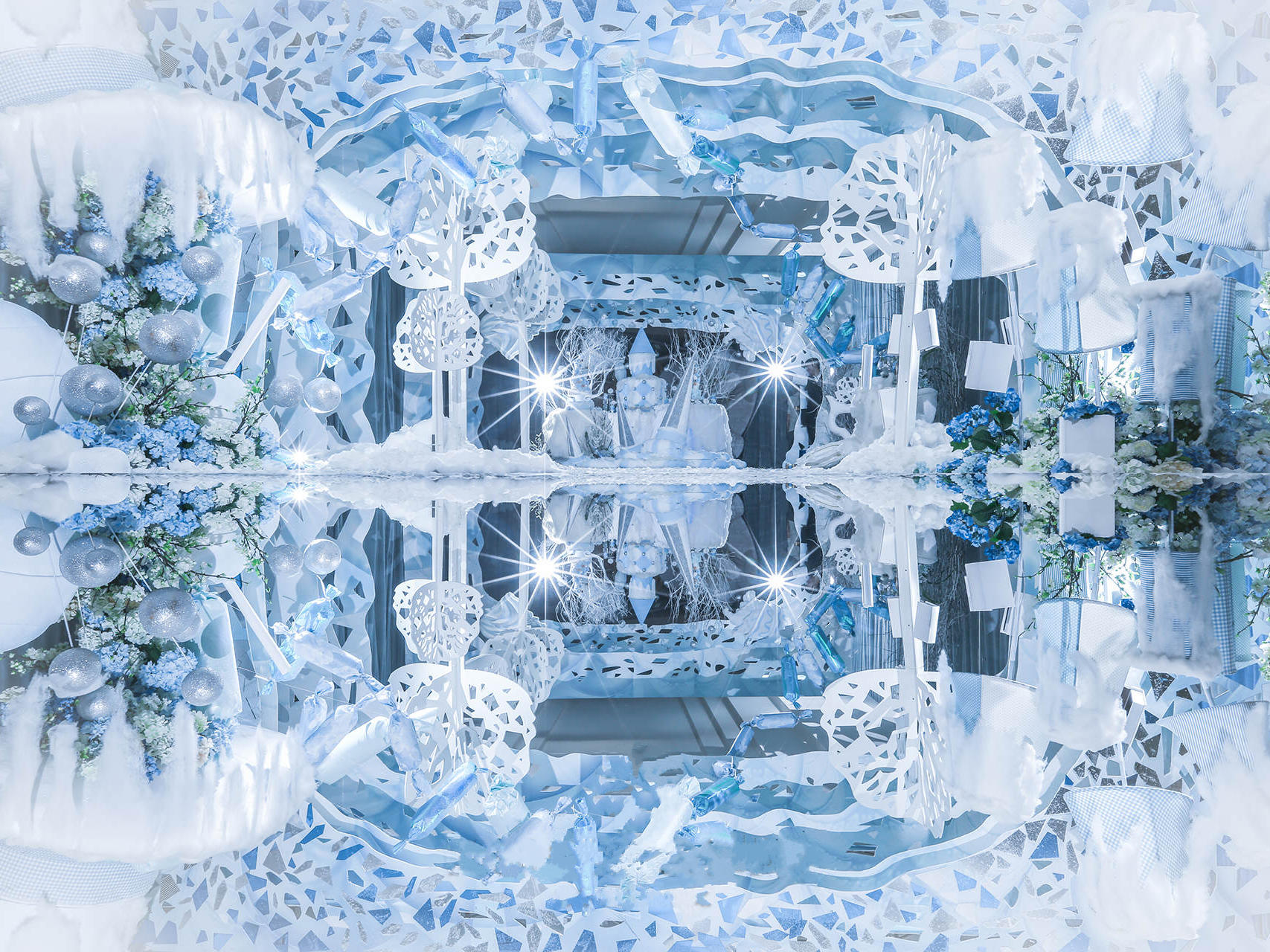 蓝色冰雪主题婚礼《白雪公主》