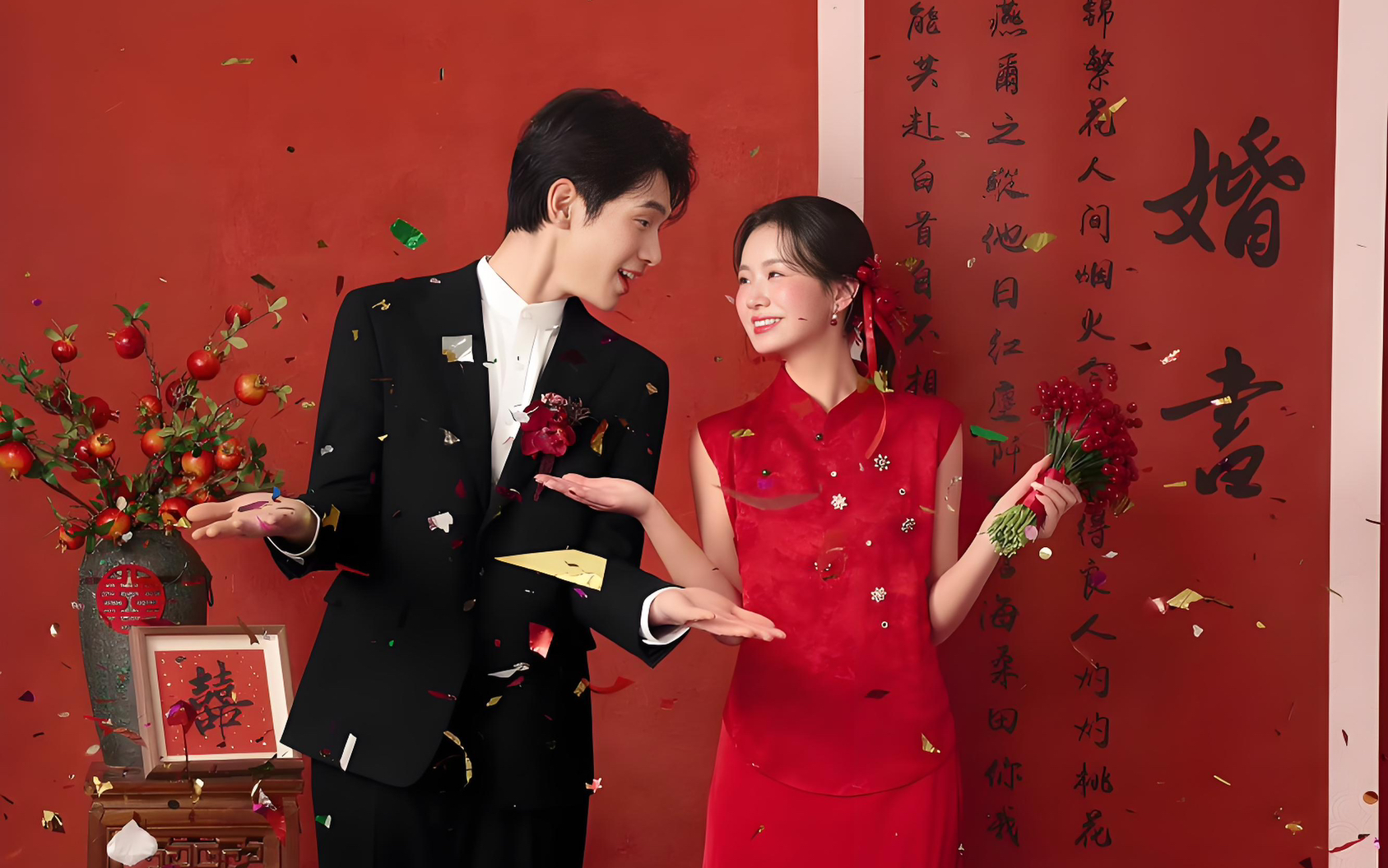 00后必拍的❤️喜庆又浪漫的新中式婚纱照 