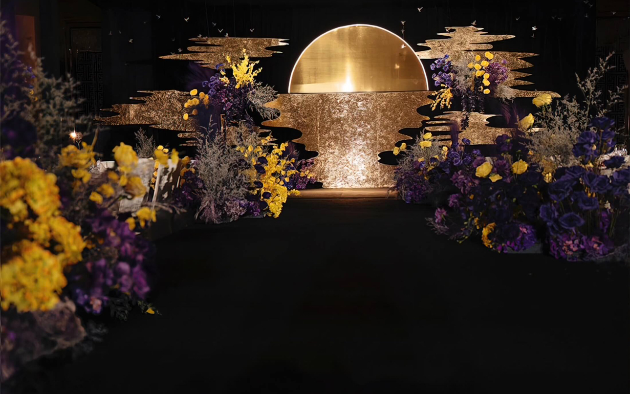 香槟金老钱风亮片婚礼