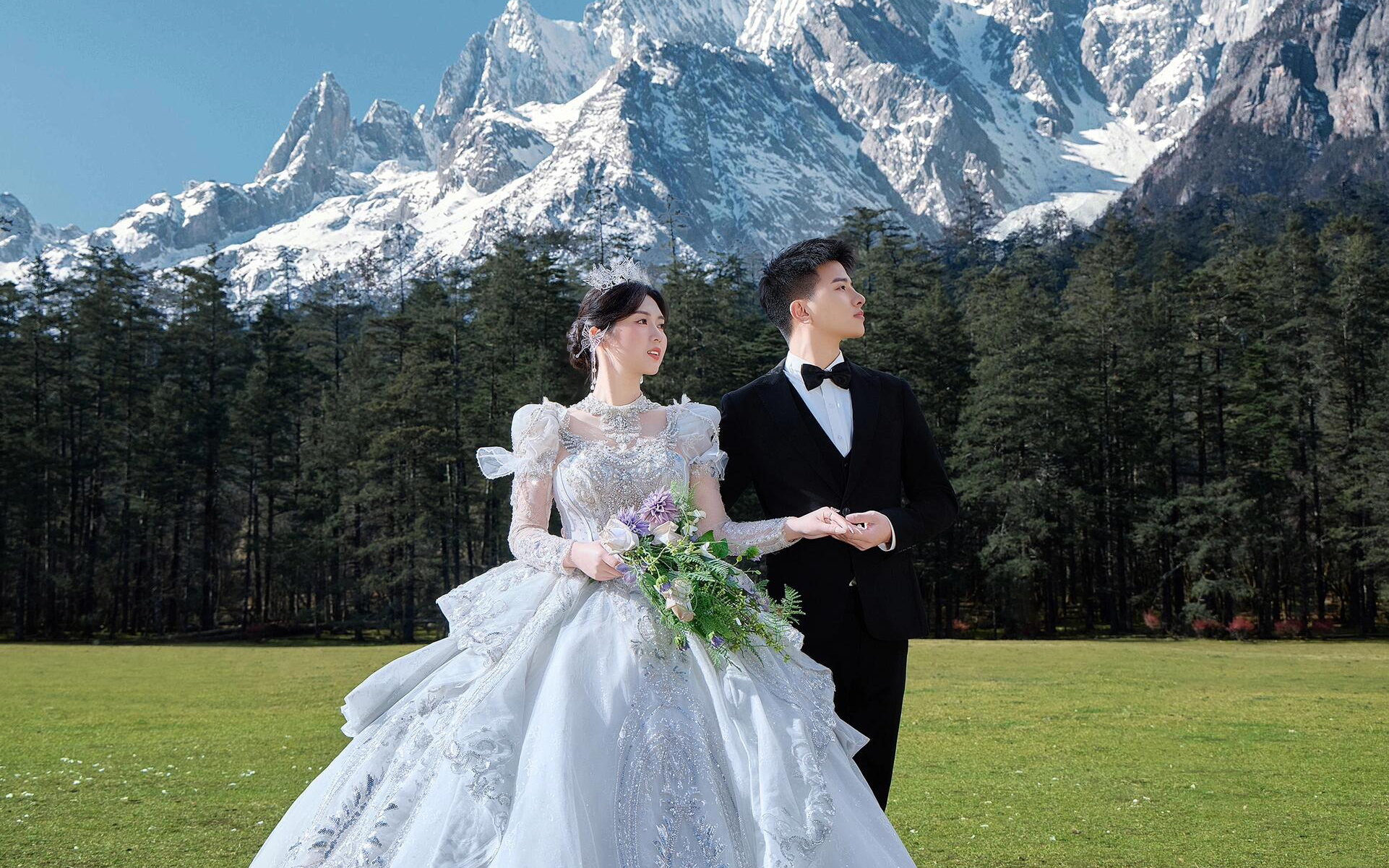 去云杉坪拍一次冰雪奇缘吧