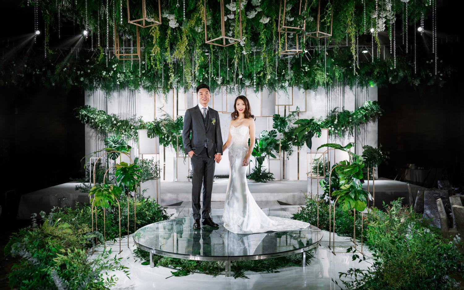 白绿清新干净大气婚礼【济南初心婚礼定制】