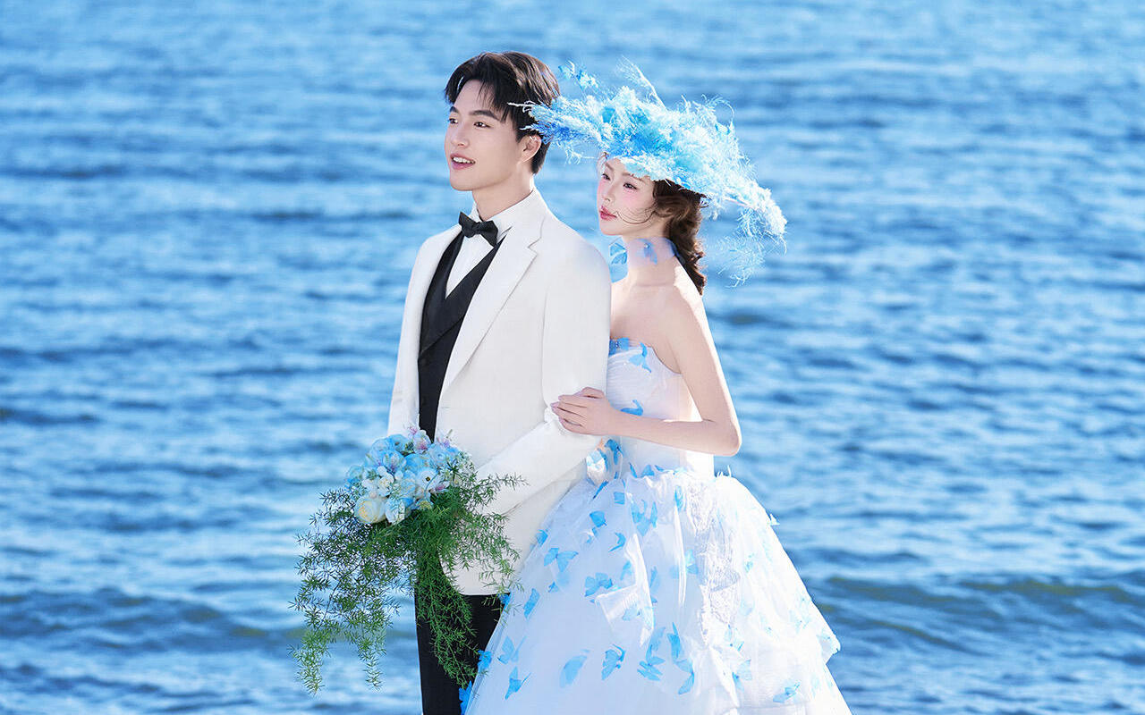 【蓝色蝴蝶婚纱照美到失语婚纱照】