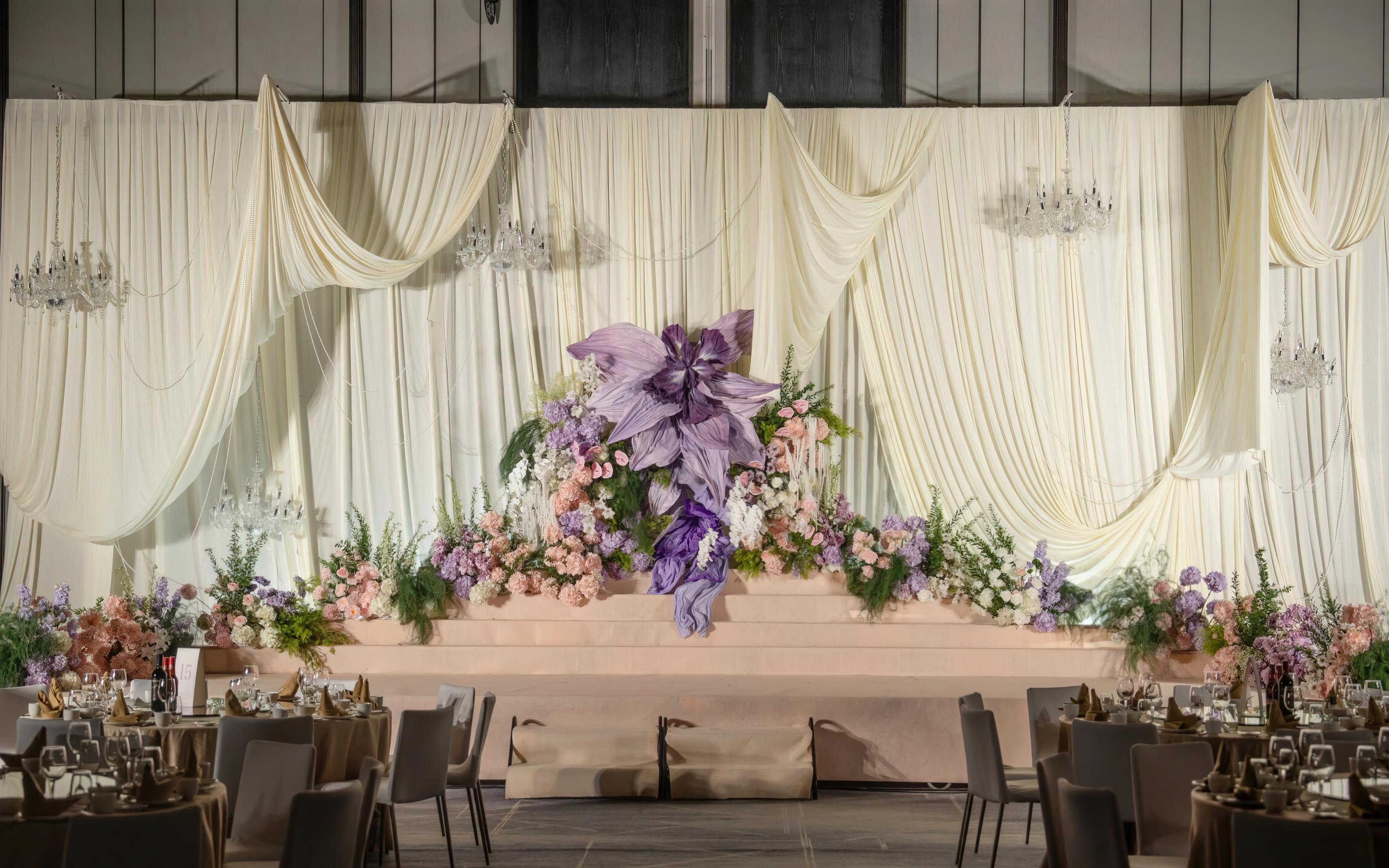 韩式布艺风香槟紫婚礼