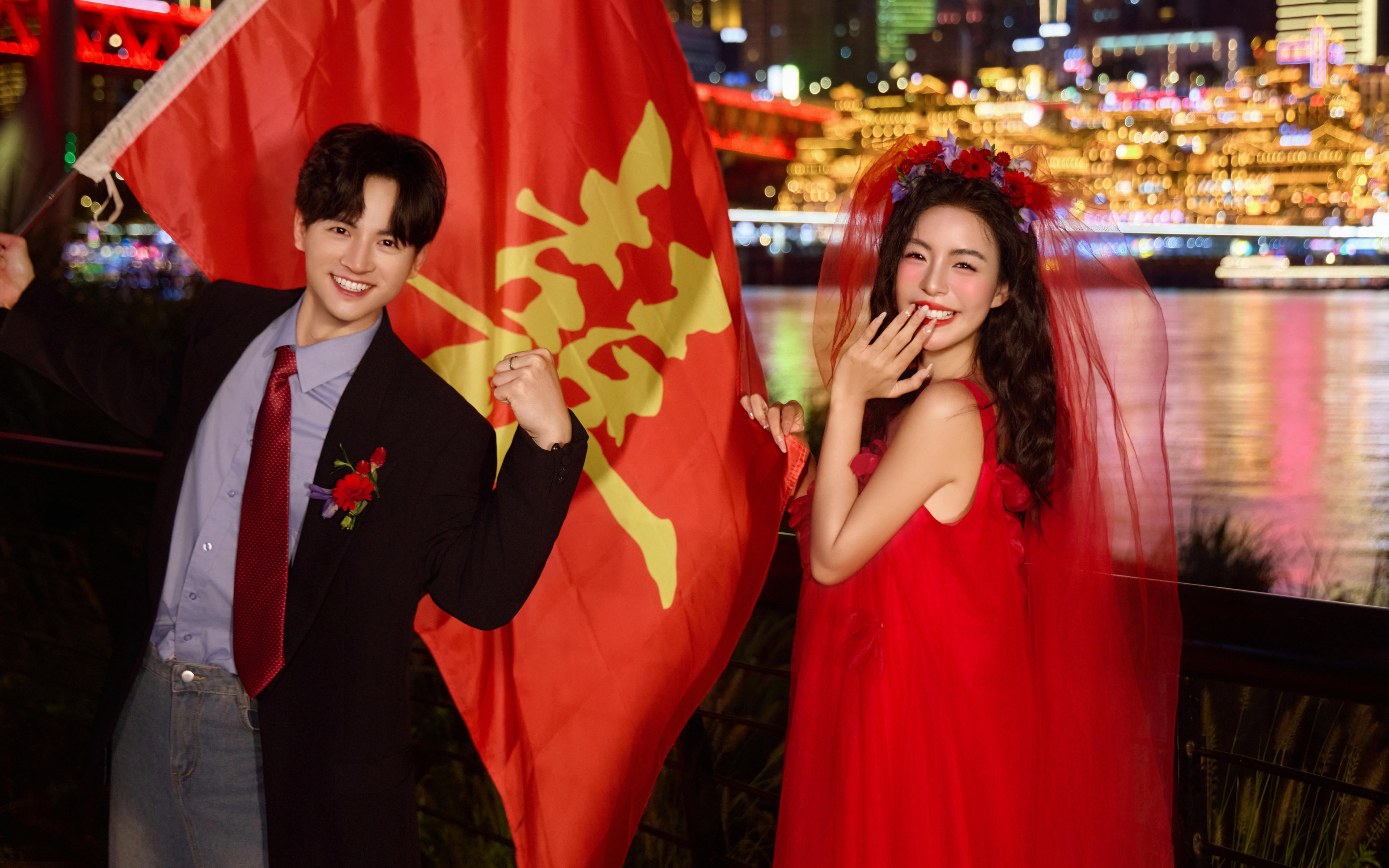 梵夢?原創(chuàng) | 夜景喜嫁婚紗照氛圍感超絕??