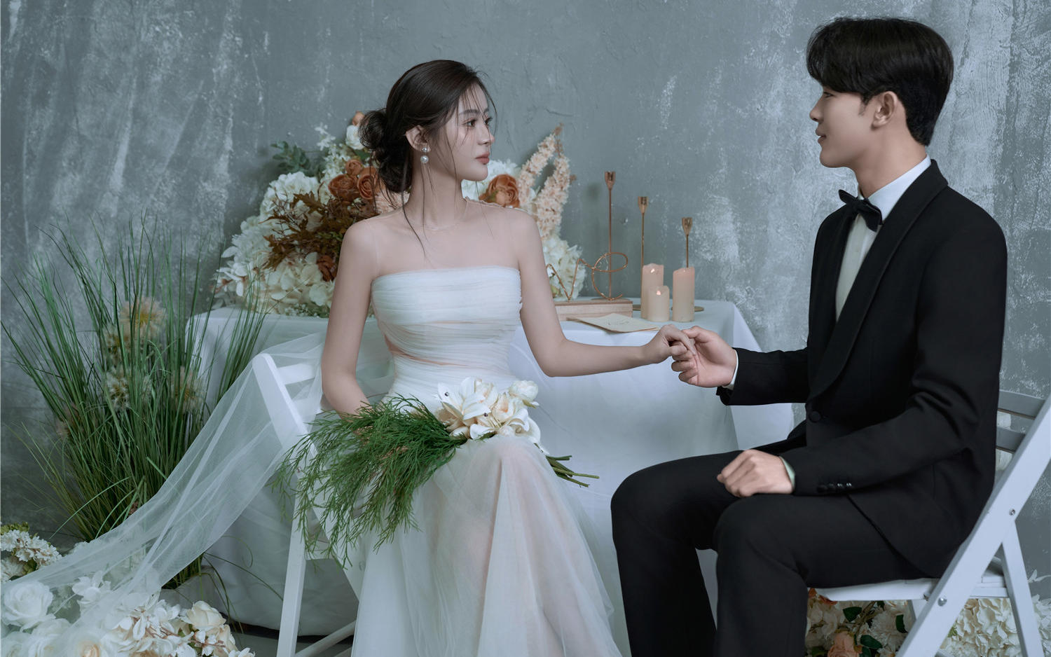 【西北龙研发】温柔到骨子里的简约油画婚照