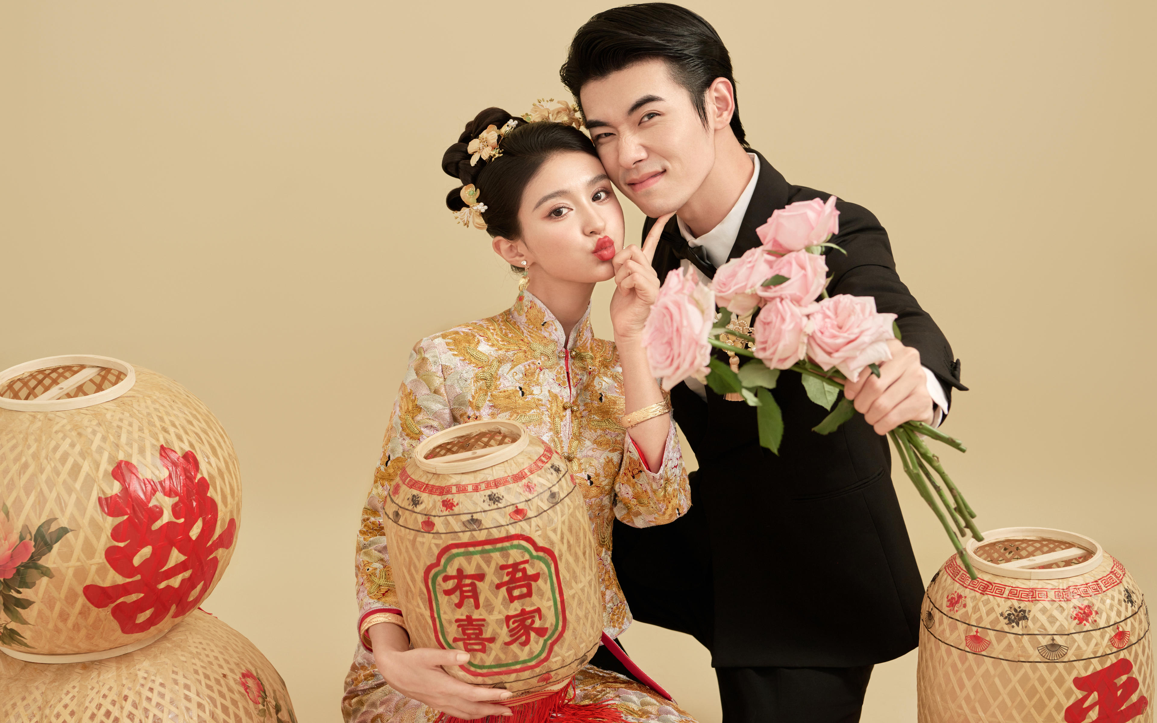 甜妹必拍的可可爱爱秀禾婚纱照❗️