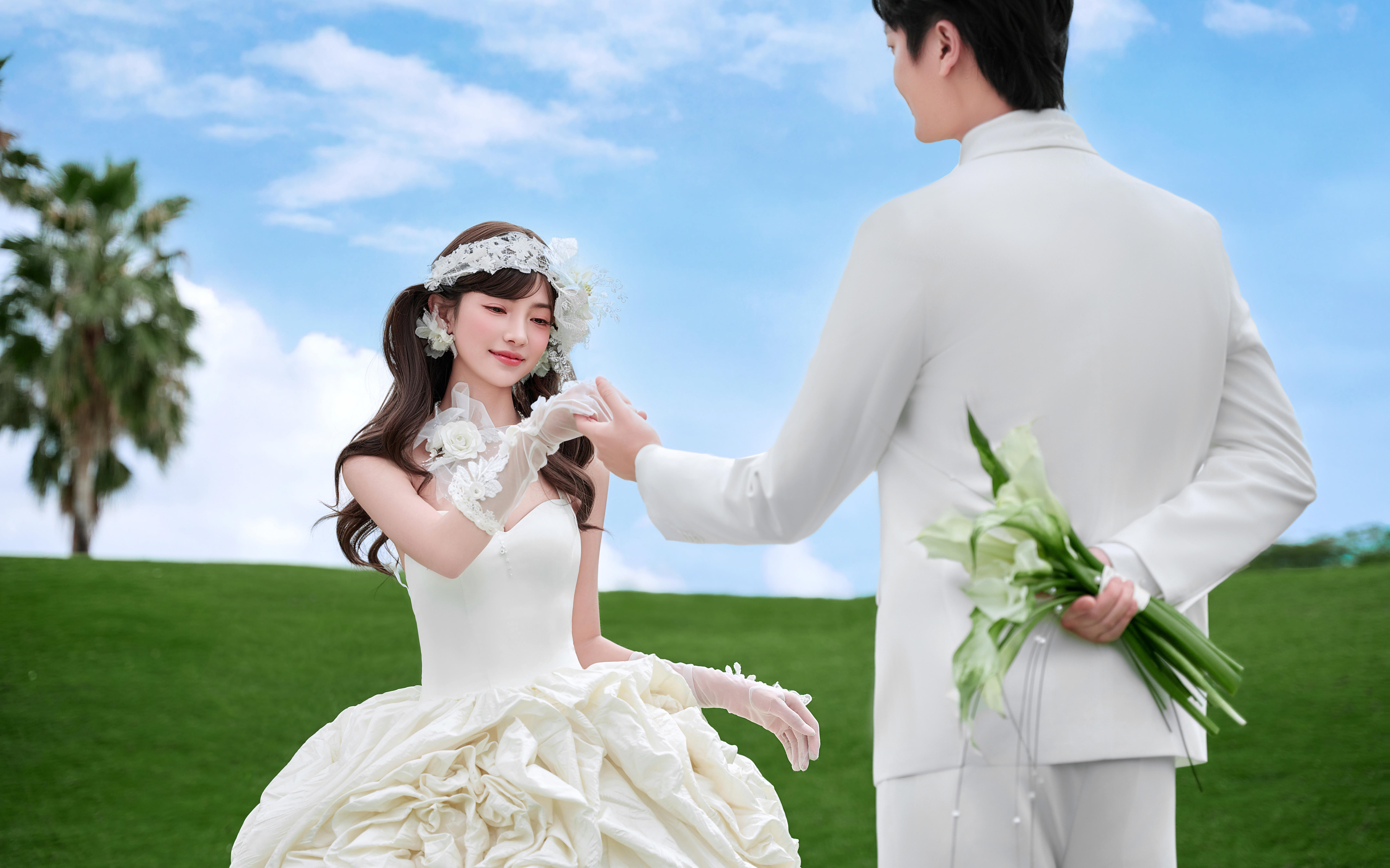 三亚高尔夫草坪婚纱照⛳️浪漫满分秒出大片！