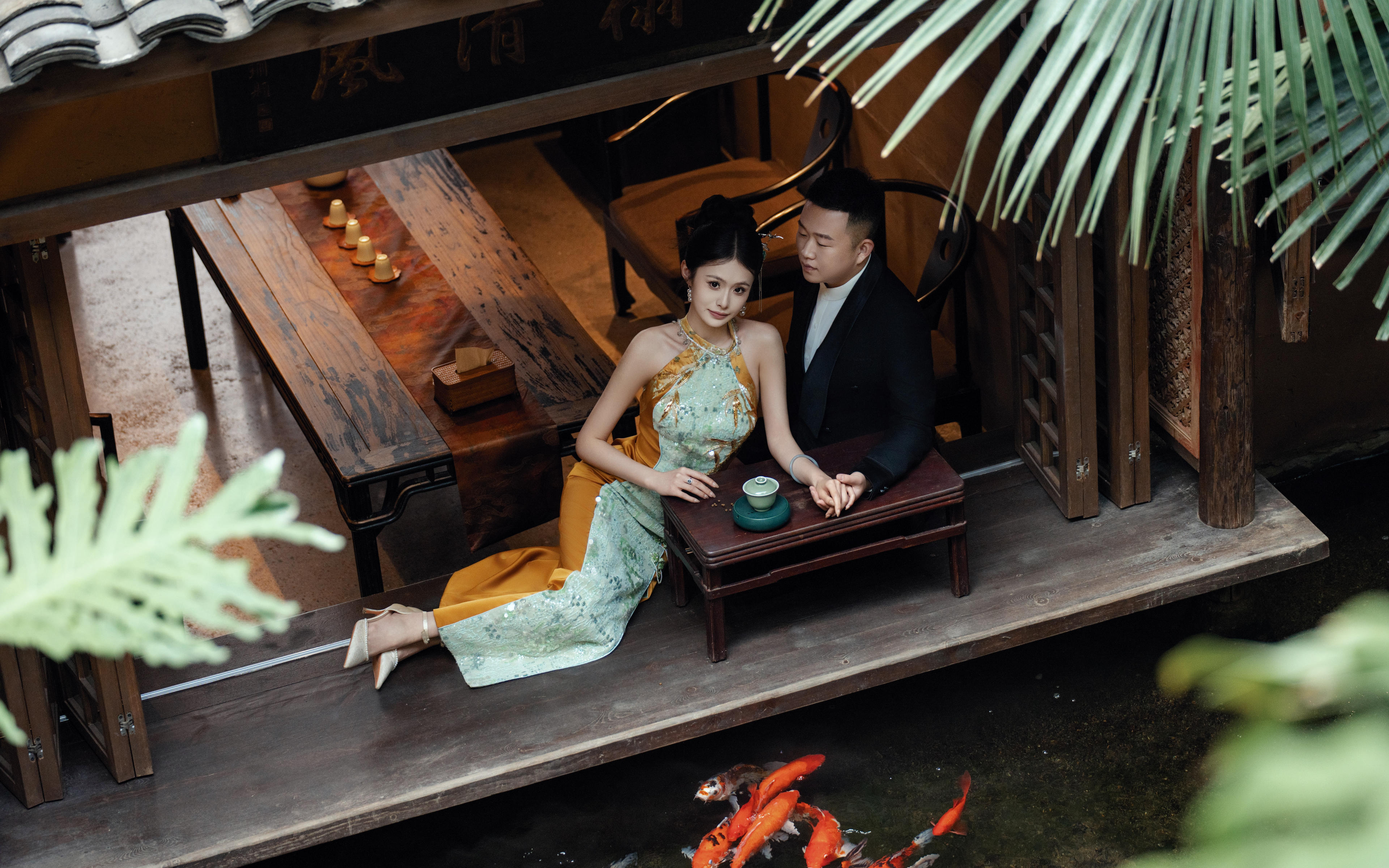 李怡雯夫妇/精修对比