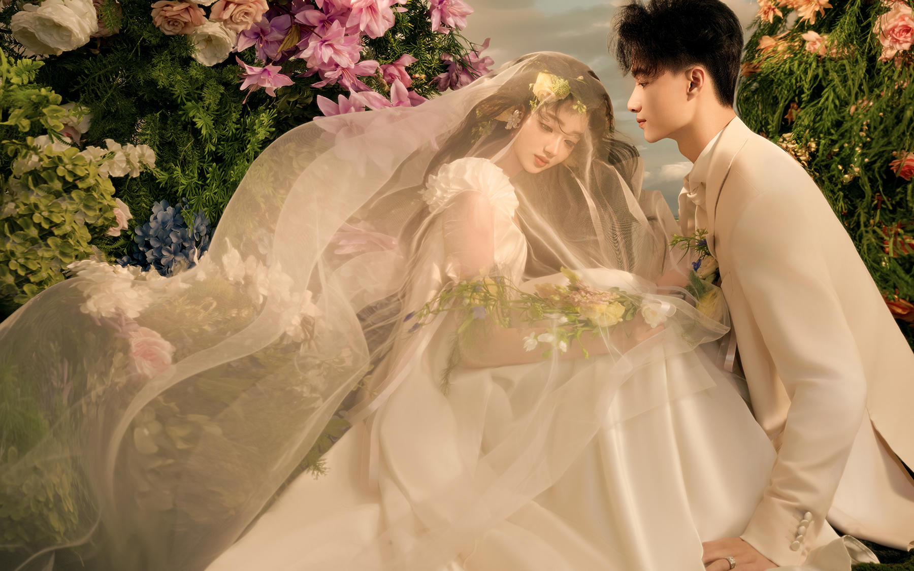 【真实客片】油画婚纱照丨谭谦逸&谦兔