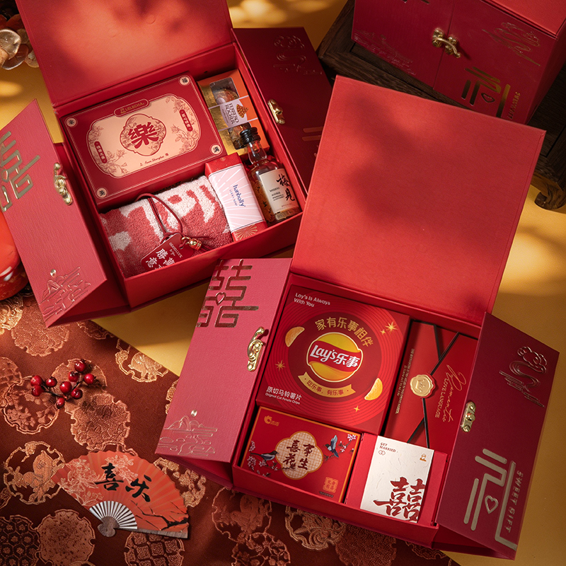 珠玉滿堂圓環(huán)禮盒 結(jié)婚婚禮賓客回禮實用手提禮盒